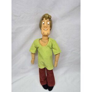 Vintage 1998 13.5" Scooby Doo Shaggy Doll Plush with Vinyl Head Cartoon Network